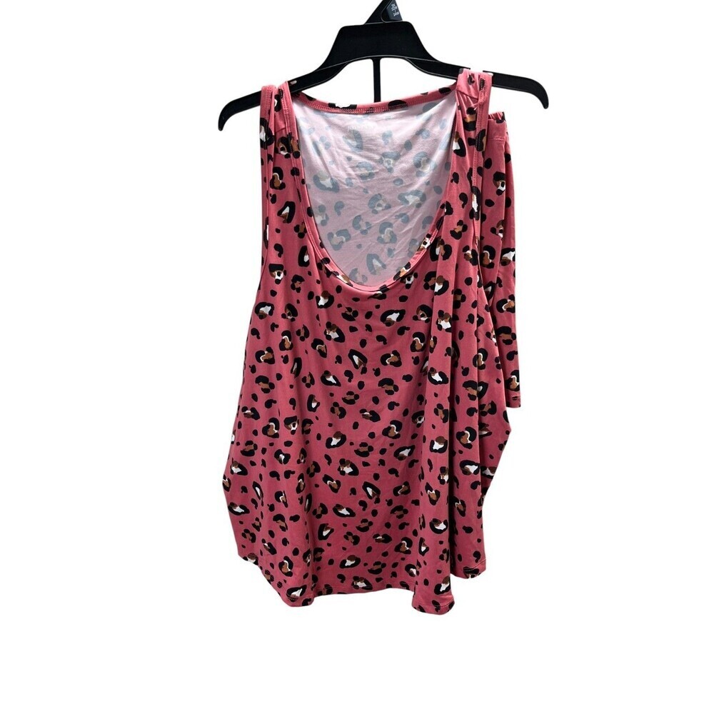 Joyspun Shorty Pajama Set Size 3X Women's Nordic Rose Leopard Print NEW NWT